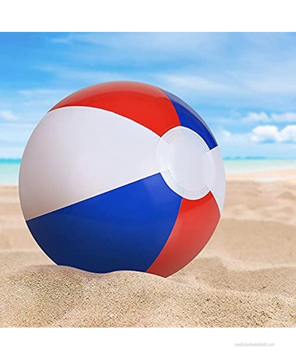 ArtCreativity Patriotic Beach Balls for Kids Pack of 12 Inflatable Summer Toys for Boys and Girls Decorations for Hawaiian Beach and Pool Party Beach Ball Party Favors