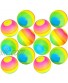 ArtCreativity Rainbow Balls for Kids Set of 12 Bouncy 2.5 Inch Rubber Balls Beautiful Rainbow Colors Park and Beach Outdoor Fun Durable Outside Play Toys for Boys and Girls
