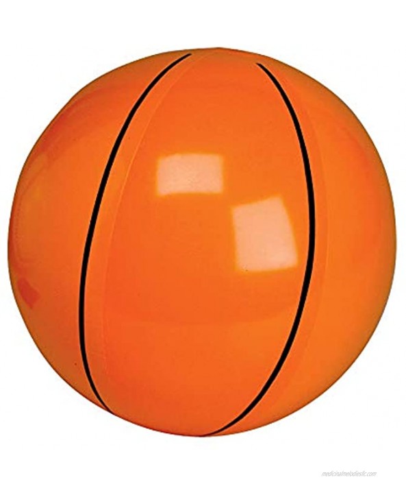 Inflatable Basketballs Pack of 12 16-inch Beach Balls for Sports Themed Birthday Parties Beach Pool Party Toys Summer Games Favors for Kids by Bedwina