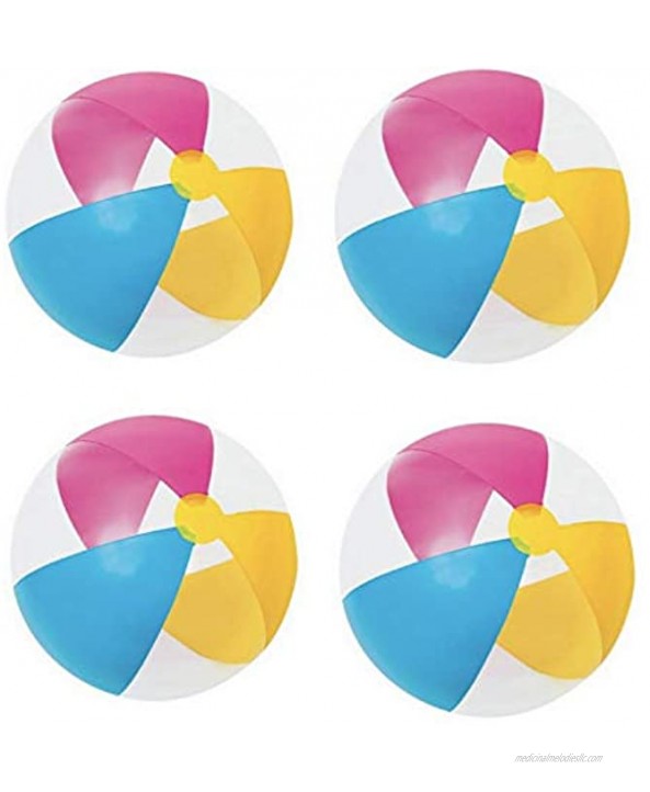Intex 24 Inflatable Paradise Panel Colorful Beach Ball 59032EP Set of 4