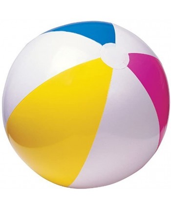 INTEX Classic Inflatable Glossy Panel Colorful Beach Ball Set of 2