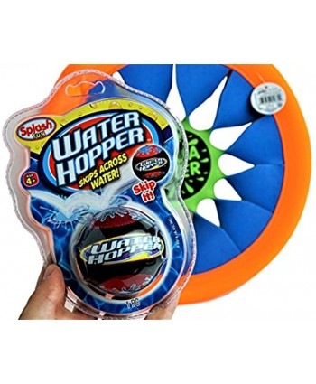 JA-RU Water Hop Skip Ball & Flyer Foam Frisbee Beach Pool Toy Bundle | Water Hopper Bouncing Ball and Flying Disc | D3