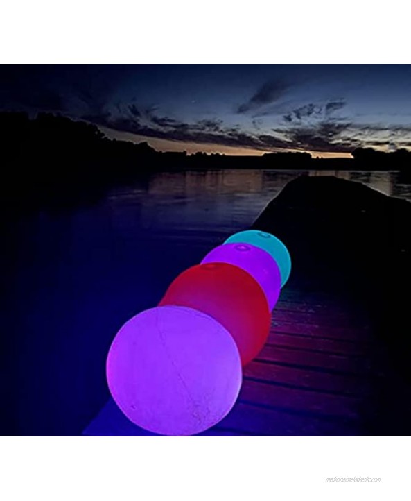 JALV 14 Glow Balls for Pool Glow Pool Balls with 12 Color-Changing Lights Glow Beach Balls for Kids Floating Pool Lights for Birthday Partys Wedding Decorations