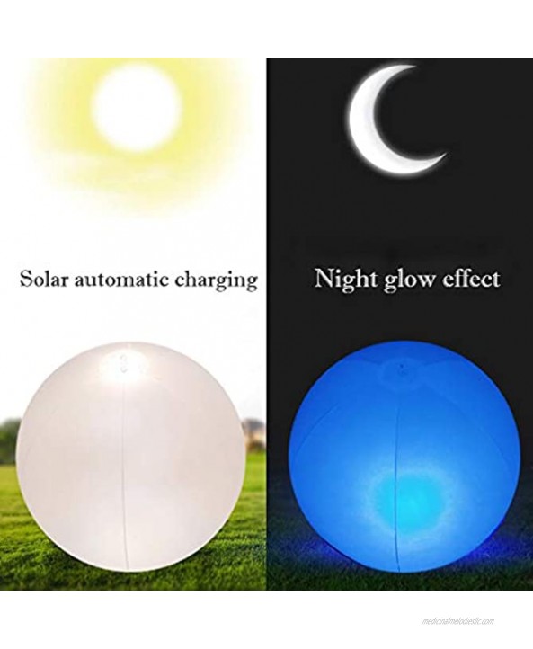 KimBird Solar Energy LED Floating Pool Lights 12 Inflatable Waterproof LED Light Up Beach Ball with Remote Swimming Pool Toy 13 Colors Changing Glowing Pool Ball LED Light Up Floating Beach Ball