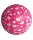 Splashie XL Beach Ball Pink Inflatable Ball with White Heart Design for Swimming Pool  Outdoor  Backyard  Water Games Floating Bouncy Toy for Girls Toddler Kids PVC Vinyl Material 12-inch