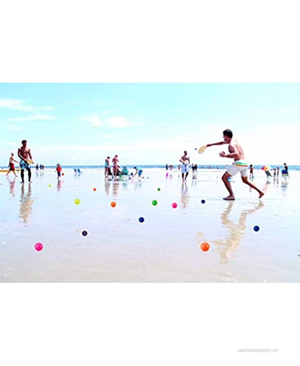 Supreme Paddle Ball Beach Replacement Balls – Extra Balls for Pro Kadima & Smashball Racket Set of 6 Balls