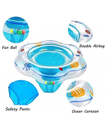 Easyva Baby Swimming Float Ring Pool Swim Ring with Safety Seat for Baby Age 6-36 Month Double Airbag Suitable Baby Swim  Bath or Swim Training