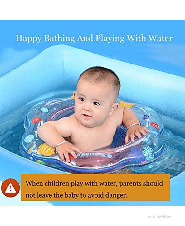 Easyva Baby Swimming Float Ring Pool Swim Ring with Safety Seat for Baby Age 6-36 Month Double Airbag Suitable Baby Swim Bath or Swim Training