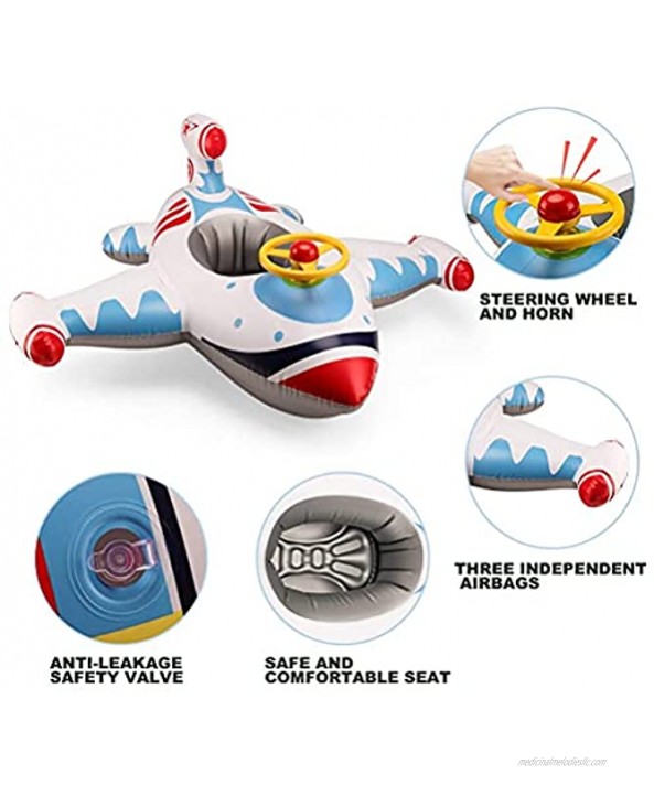 Free Swimming Baby Inflatable Airplane Swimming Float Seat Boat Pool Swim Ring for Toddler