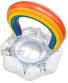 Inflatable Baby Floats for Pool-Baby Pool Float with Rainbow Shaped Canopy for Kids Aged 9-48 Months