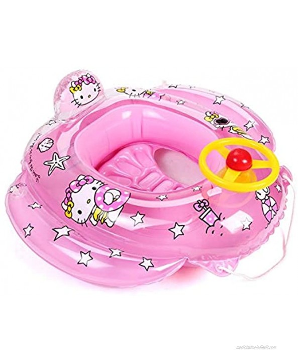 Jiaye Cartoon Anime Keychain Kids Swimming Float Seat Cute Cartoon Inflatable Portable Safety Swimming Ring Swim Float Water Fun Pool Toys Color : Hello Kitty