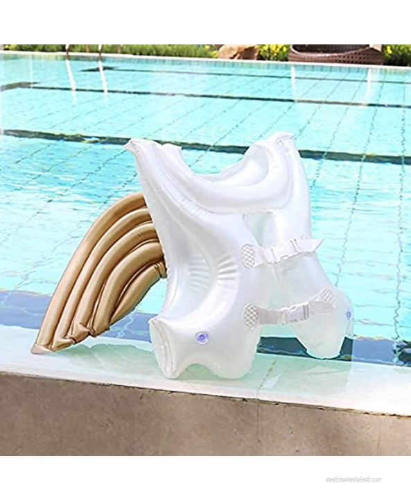 Kids Swimming Float Inflatable Swim Ring,Angel Wings Inflatable Float Vest Baby Buoyancy Swimsuit,Waist Float Ring Inflatable Floats Pool Toys for Age of 2-10 Years Old Learning Swimming