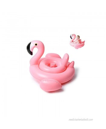 Loveyikee Pink Flamingo White Swan Baby Swim Ride-On Float Swimming Pool Toys Inflatable Swimming Ring for Kids Perfect for Summer Play Pool Toys for Baby Pink Flamingo