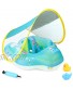 Luchild Baby Swimming Float Ring Inflatable Baby Pool Float Ring with Sun Protection Canopy Swim Water Toys Accessories for Toddler Age of 3-36 Months Large