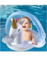 Luvier Free Baby Swimming Ring Float with Sun Protection Canopy,Inflatable Baby Swimming Pool Float for Infant Kids,Summer Swimming Pool Toys