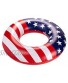 Playtek Toys Pool Float Large Round America USA Flag Swim Tube Durable Floats Tubes for Swimming on Beach Pool Water Sports for Adults PT8029