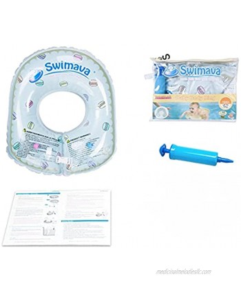 Swimava USA G-2 Swimming Float Body Ring for Bathtub and Pools Blue Macaron