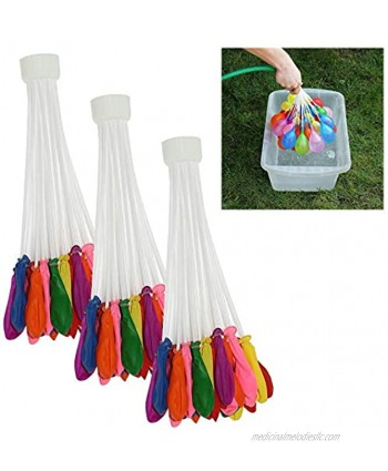 111 Water Game Magic Balloons Splash Balloon Rapid Fill Multi Color Water Balloons for Kids Girls Boys Balloons Set Party Games Quick Fill Self Sealing Water Balloons for Swimming Pool Outdoor Summer Funs 111 balloons3 bunches