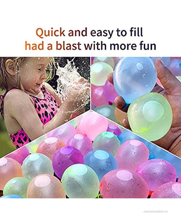 555 PCS Water Balloons Water Balloon Pack with Quick Easy Refill Kits Biodegradable Latex Water Bomb Fight Games Outdoor Summer Splash Party Fun for Kids Adults Family Friends