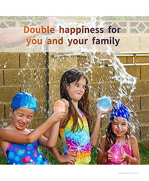 555 PCS Water Balloons Water Balloon Pack with Quick Easy Refill Kits Biodegradable Latex Water Bomb Fight Games Outdoor Summer Splash Party Fun for Kids Adults Family Friends
