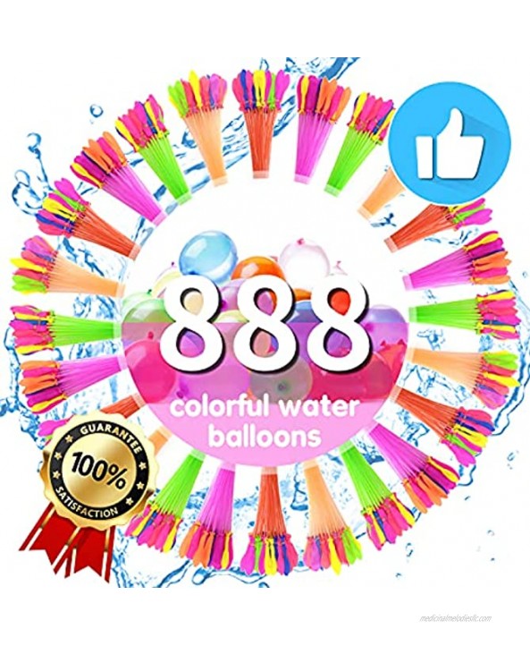Auskang 888 Self Sealing Water Balloons for Outdoor Swimming Pool Party Quick Fill Water Balloons for Backyard Water Games Summer Pool Party Toys for Kids Girls Boys