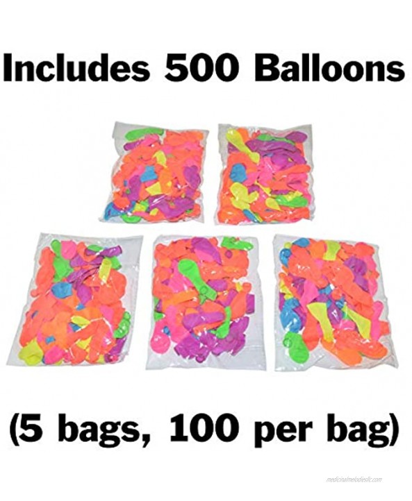 SciencePurchase Water Balloon Launcher 3 Person Slingshot Launches Balloons 500 Yards Great Outdoor Fun Also Flings T-Shirts Snowballs Splash Balls Includes 500 Water Balloons and Storage Bag