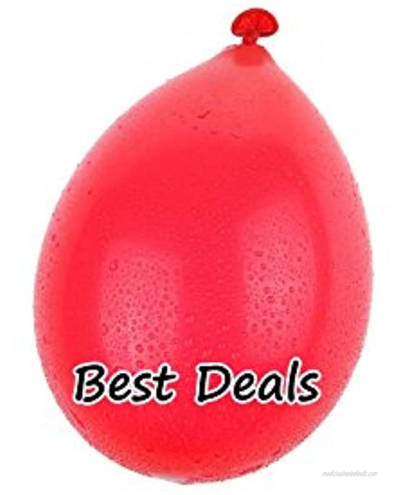 Water Balloons 300 Pack Red Use as Water Bombs Great Outdoor Water Sports Fun for Kids and GrandParents Fill the Balloons with Water and Throw them or use for Decoration Valentine Decoration with Best Deals Retail Pack and Cleaning Cloth