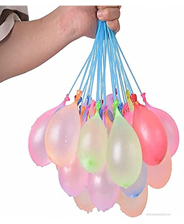 water Balloons for Kids Boys and Girls biodegradable Latex Water Balloon Assorted Colors with Refill Hose three bunches balloons – 111 Total Water Balloons Games Swimming Pool Outdoor Fun