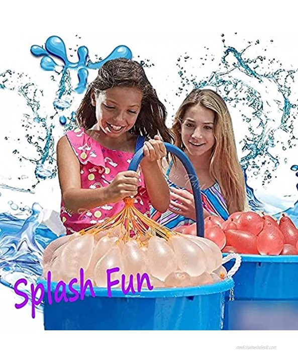 water Balloons for Kids Boys and Girls biodegradable Latex Water Balloon Assorted Colors with Refill Hose three bunches balloons – 111 Total Water Balloons Games Swimming Pool Outdoor Fun