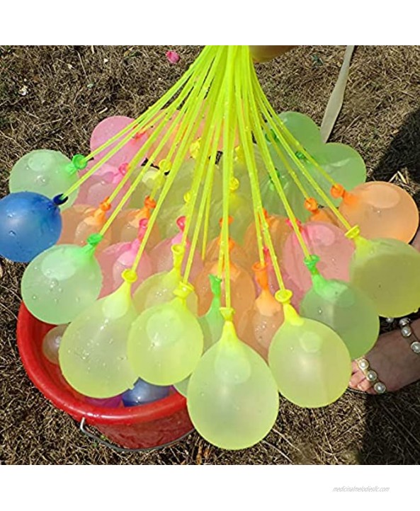 Water Balloons for Kids Girls Boys Balloons Set Party Games 555pcs Rapid-Fill mixed Color Water Balloons Summer Splash Fun Outdoor Backyard for Swimming Pool