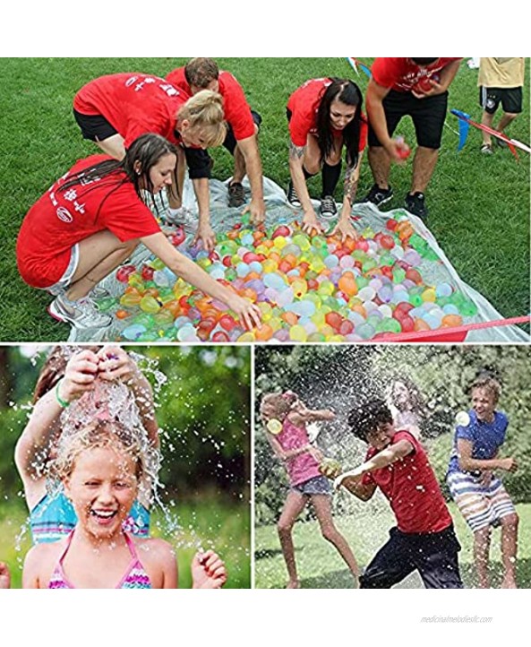Water Balloons for Kids Girls Boys Balloons Set Party Games 555pcs Rapid-Fill mixed Color Water Balloons Summer Splash Fun Outdoor Backyard for Swimming Pool