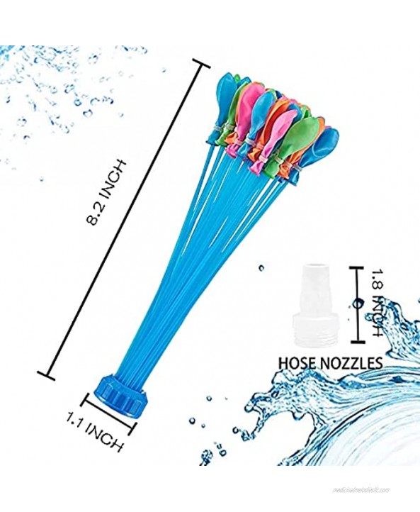 Water Balloons Quick Fill Instant Water Balloons Set for Kids Adults Water Fight Summer Outdoor Accessories 111 Balloons