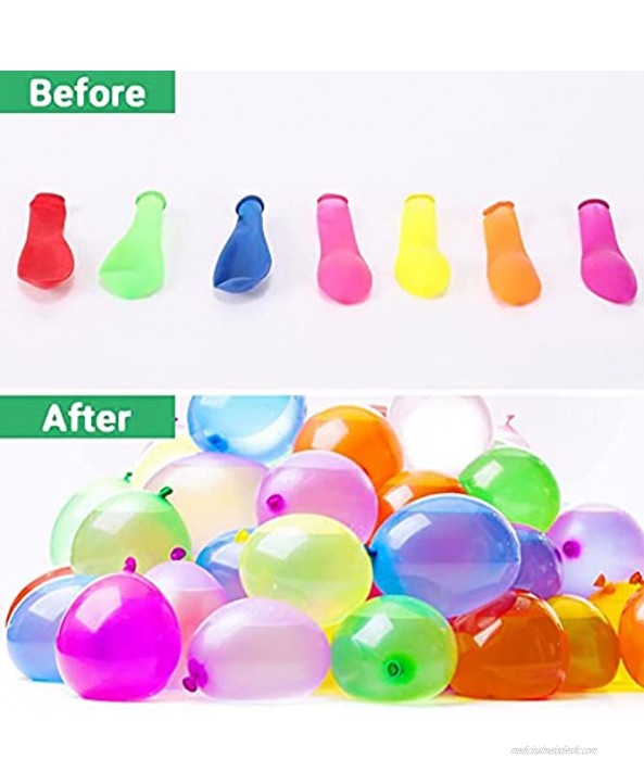 Water Balloons RQUKWRD 555 PCS Quick Fill Self Sealing Water Balloons Set Pool Party Toys for Kids Adult Easy Fun Summer Outdoor Water Bomb Fight Games Balloons Set Party Games
