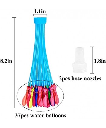 Water Balloons Self Sealing Assorted Colors Water Splash Kids Balloons Set Party Games Quick Fill 444 Balloons 12 Bunches for Swimming Pool Outdoor Summer