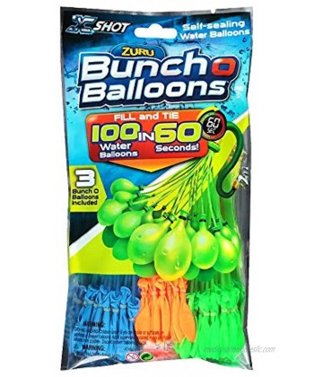 ZURU Bunch O Balloons 2 Packs of 100 Seld-Seailng Water Balloons Multicolored
