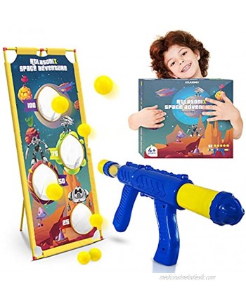 Atlasonix Shooting Game Toy Foam Ball Gun w  Target Gift for Boys Age 4 5 6 7 8 9 10+ Years Old Foam Ball Popper Gun Compatible with Nerf Toy Guns