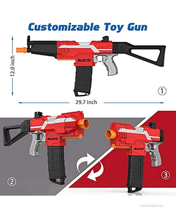 Automatic Machine Toy Gun for Nerf Guns Darts Rechargeable Toy Foam Blasters & Guns with 100 Bullets 3 Burst Modes Toy Guns for Boys Toys for 6-12 Year Old Boys Birthday Christmas Outdoor Games