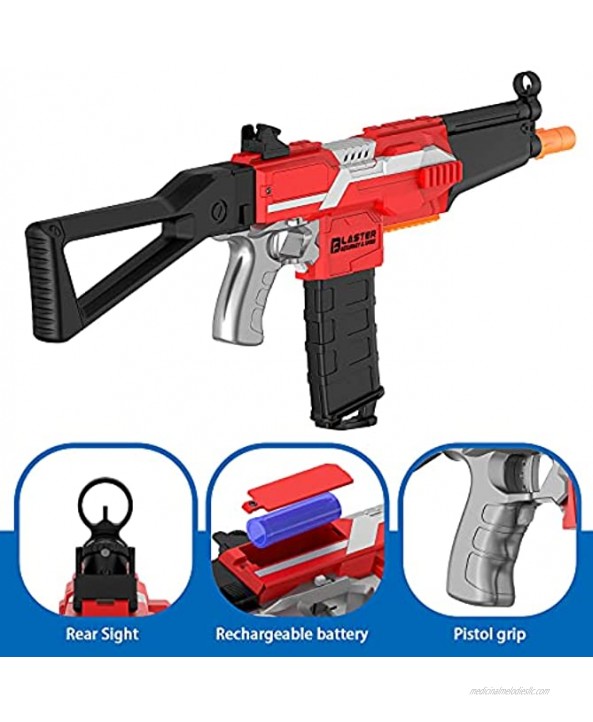 Automatic Machine Toy Gun for Nerf Guns Darts Rechargeable Toy Foam Blasters & Guns with 100 Bullets 3 Burst Modes Toy Guns for Boys Toys for 6-12 Year Old Boys Birthday Christmas Outdoor Games