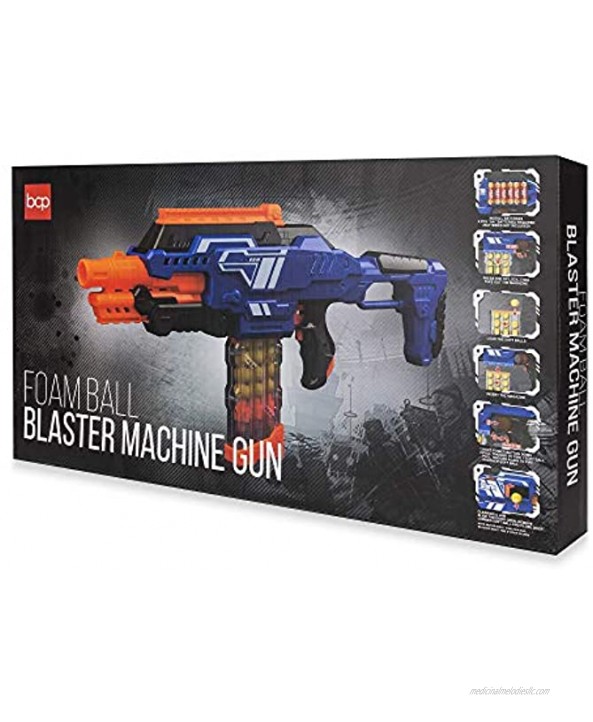 Best Choice Products Electric Motorized Soft Foam Ball Rapid Fire Blaster Toy w Easy Access Magazine 25 Balls