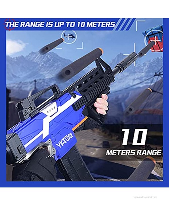 Electric Automatic Blaster Toy Guns Compatible with Nerf Guns Bullets 3 Modes Burst Soft Bullets Toy Gun with Magazine and 100 Refill Darts for Boys Girls 5 6 7 8 9 10 Years Old Adults Blue