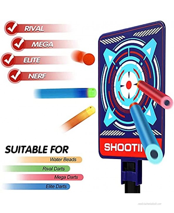 Electric Shooting Digital Target for Nerf Guns Scoring Auto Reset with Wonderful Light and Sound Effect Perfect for Nerf Guns Blaster N-Strike Elite Mega Rival Educational Gift for Kids 3+