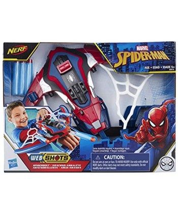 Marvel Spider-Man Web Shots Spiderbolt NERF Powered Blaster Toy Fires Darts Includes 3 Darts And Instructions For Kids Ages 5 and Up
