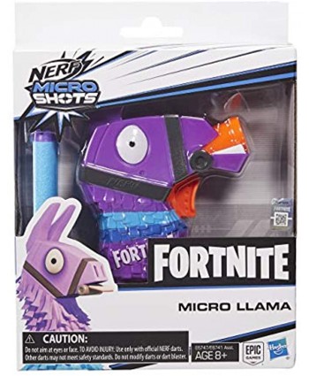 NERF Fortnite Llama Microshots Dart-Firing Toy Blaster & 2 Official Elite Darts