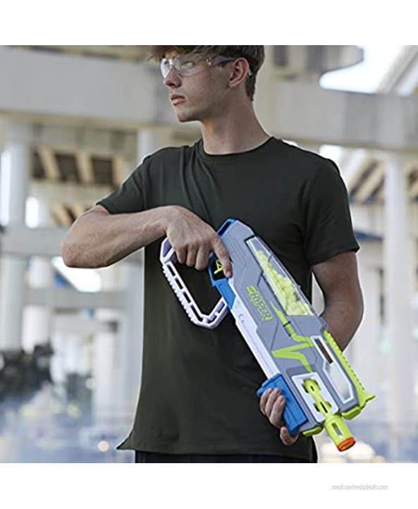 NERF Hyper Siege-50 Pump-Action Blaster 40 Hyper Rounds Eyewear Up to 110 FPS Velocity Easy Reload Holds Up to 50 Rounds