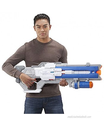NERF Overwatch Soldier: 76 Rival Blaster -- Fully Motorized Lights Recoil Action 30 Overwatch Rival Rounds -- for Teens Adults