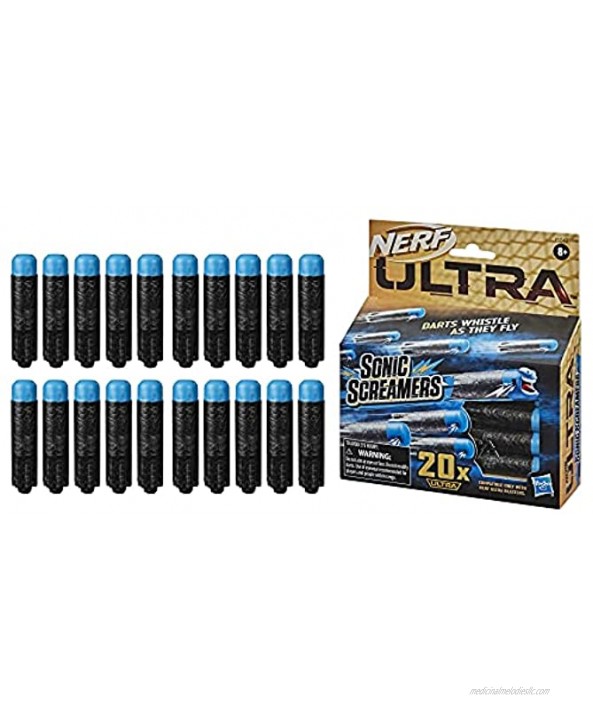 Nerf Ultra Sonic Screamers 20-Dart Refill Pack Darts Whistle Through The Air Compatible Only with Nerf Ultra Blasters
