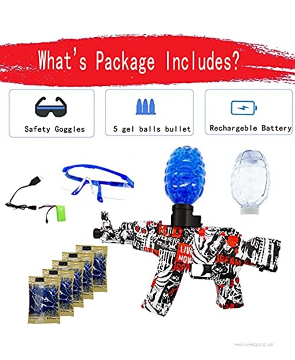 Oashot AKM Series Model Electric Gel Ball Water Blaster for Outdoor Activities Shooting Team Game with 5,000 Gel Ball Beads Eco-Friendly Gel Bullets,Toy for Kids Ages 12+Red