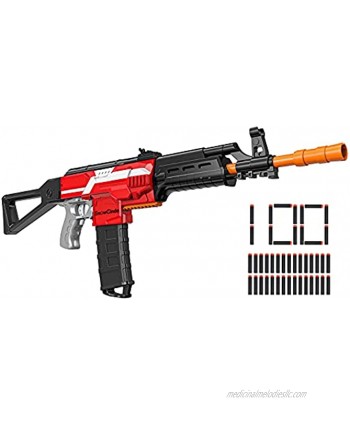 Toy Gun for Nerf Gun Darts Automatic Toy Foam Blasters & Guns with 3 Burst Modes DIY Customized Toy Guns for Boys Includes 100 Foam Darts Stem Toys for 6-12 Year Old Boys Gifts for Kids & Teens