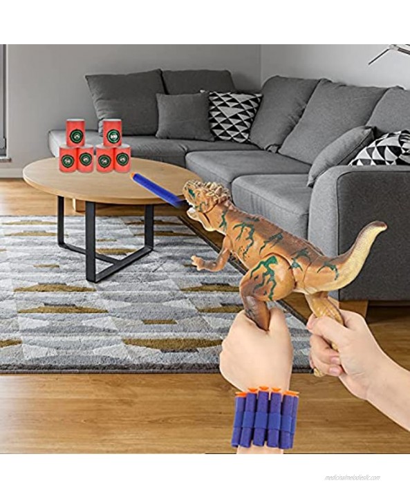 Tuptoel Upgraded Dinosaur Toys for Kids Light Up Toy Dinosaurs for Boys Foam Dart Gun Realistic Electronic Toys Shooting Roaring Toys for Boys Kids Birthday Gifts