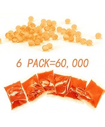 Water Beads Refill Ammo Works for Gel Ball Water Blasters 5 Pack-50,000 Capsules,Eco Friendly,Non Toxic,Water Based Gel Balls Bullet （Orange 5 Pack 7-8mm